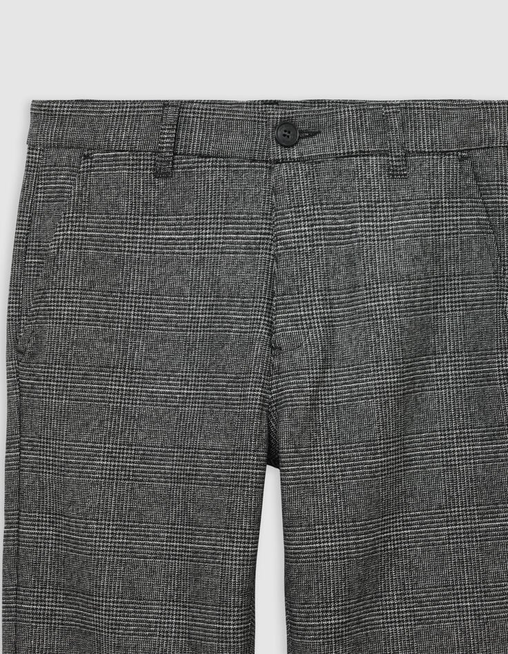 Schwarze Prince of Wales CHINO-Hose für Jungen-3