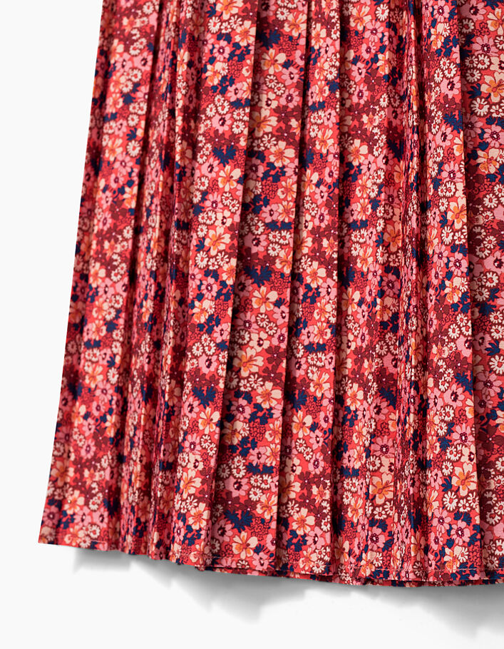 Jupe longue imprimée fleurs plissée fille - IKKS