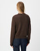 Jersey lana marrón punto mujer-3 Jersey lana marrón punto mujer-3