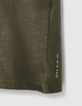 T-shirt L'Essentiel dark kaki à col V Homme-6