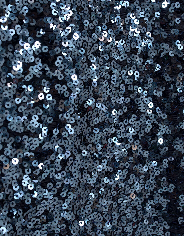 Robe bleu temp&ecirc;te &agrave; sequins fille-5