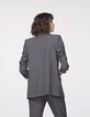 Halblanger Damenblazer, Hahnentritt und Zierpins-3