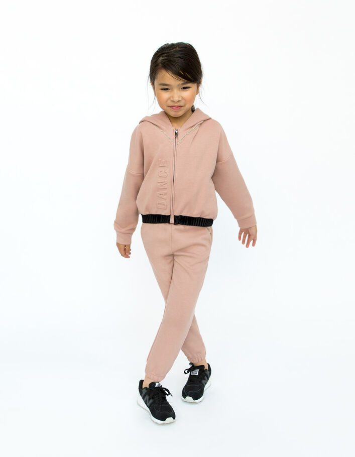 Roze jogging met print meisjes-1