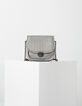 Women’s The Cameraboy silver smooth leather bag-1