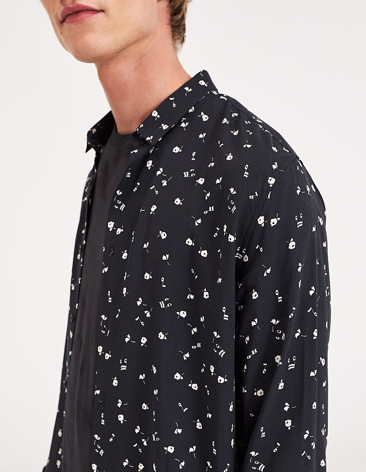 SLIM overhemd MEN rozenprint-2