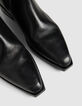 Women’s black leather pointed-toe Chelsea boots-4