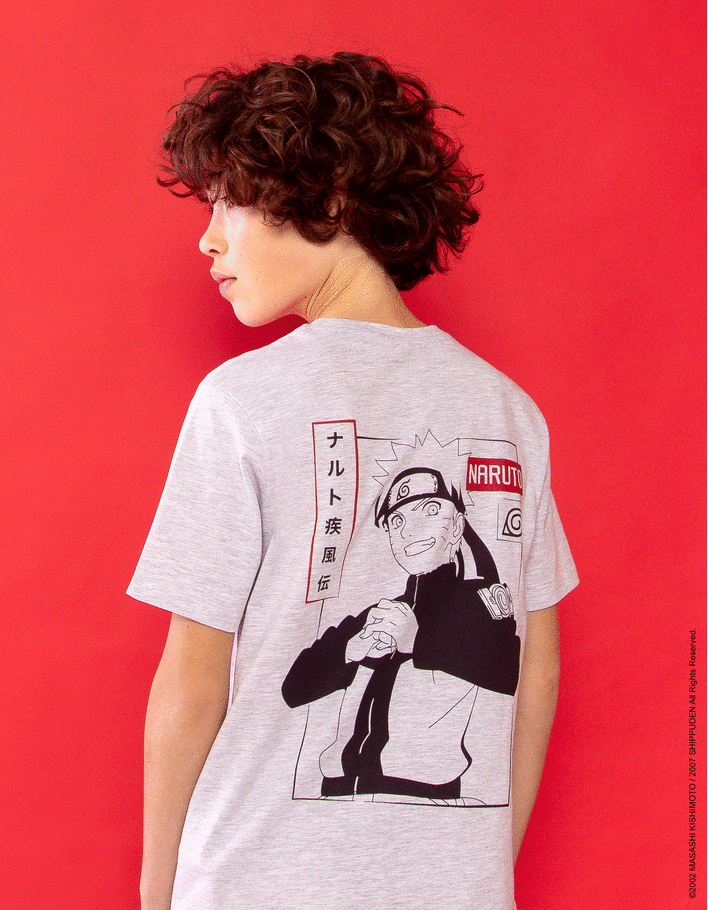 Camiseta NARUTO gris motivo en espalda niño - IKKS