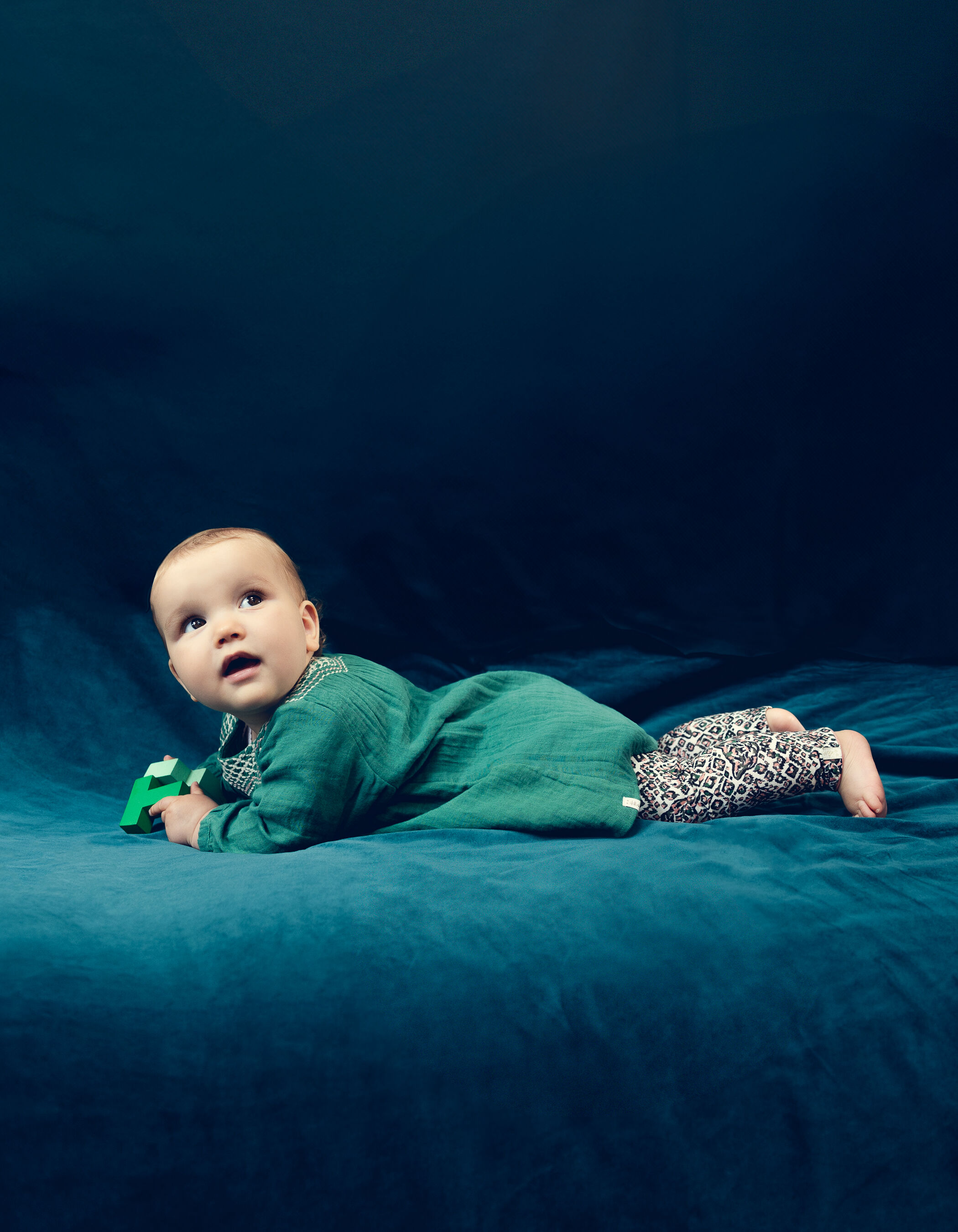 Leggings reversible ethnique graphique et vert bebe fille IKKS
