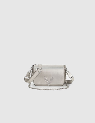 Women’s silver leather RIMINI 111 bag - IKKS