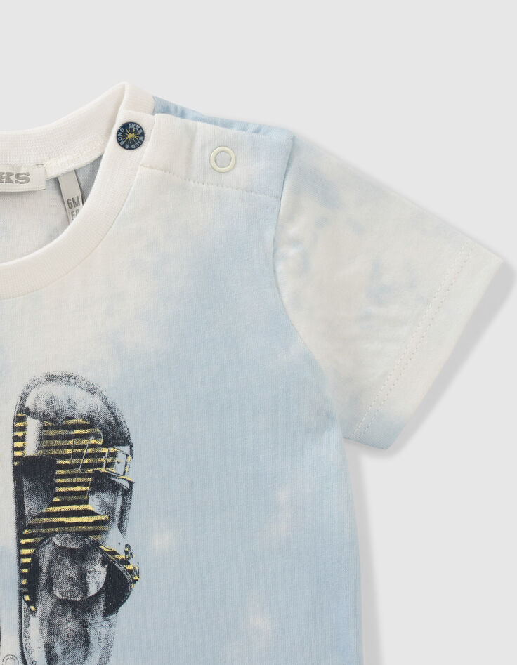 Baby boys’ tie-dye sandals image organic cotton T-shirt-5
