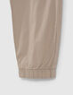 Pantalon BATTLE beige taille et bas élastiqués garçon-7