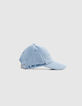 Casquette bleue Lyocell® matelassage cœurs fille-1