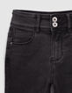 Vaqueros bootcut grises bolsillo detrás bordado niña-2