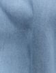 Blue maxi flowing jeans with embroidery on girls' sides-7