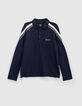 Polo navy con bandas de rayas en las mangas ni&ntilde;o -1