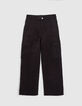 Zwarte BATTLE-broek denim meisjes-1 Zwarte BATTLE-broek denim meisjes-1