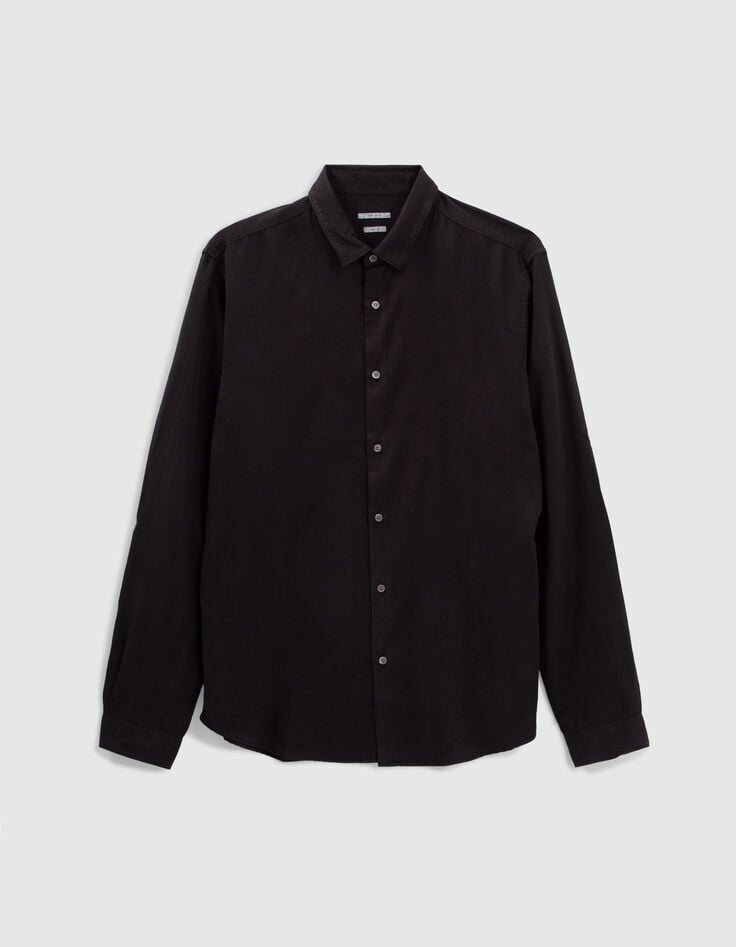Camisa REGULAR negra Tencel&reg; hombre-1
