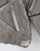 Silberne, gef&uuml;tterte M&auml;dchensteppjacke-4