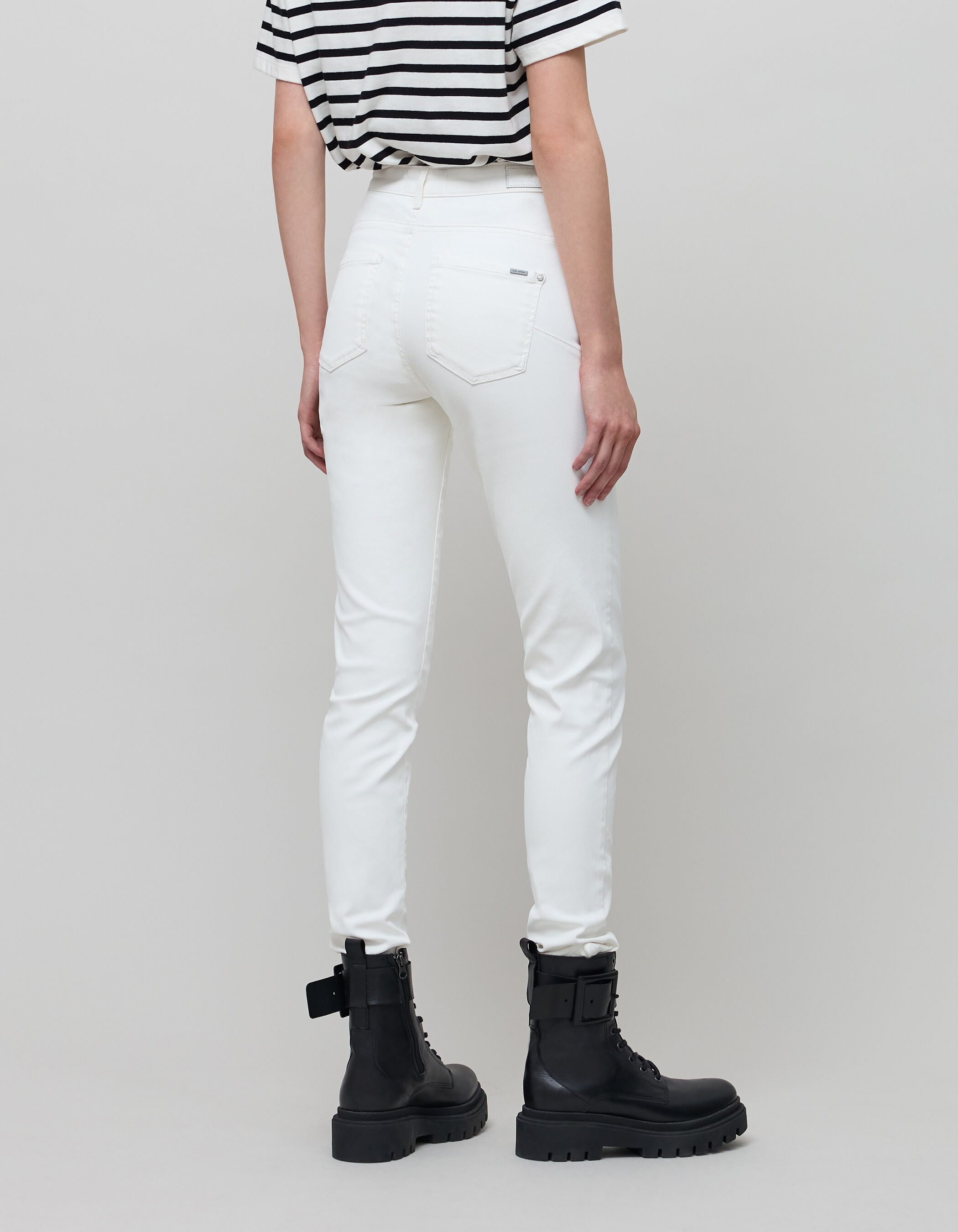 Jean enduit blanc clearance