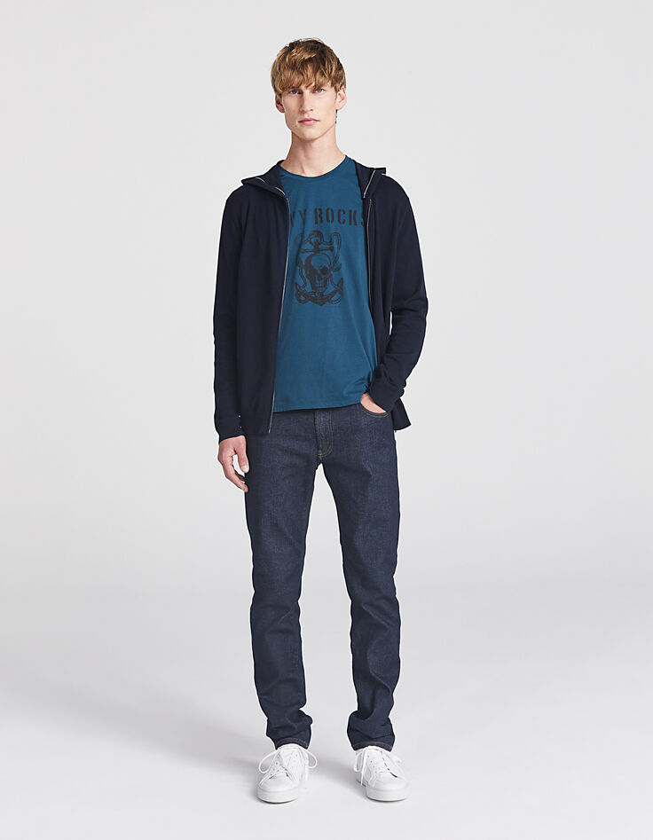 Men's’ teal blue anchor T-shirt-6