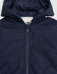 Navy two-ply hooded bomber for boy-4