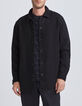 Zwart REGULAR overshirt biokatoen Heren-1