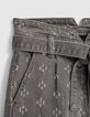 Light grey jeansshort bio slijtplekken meisjes-4