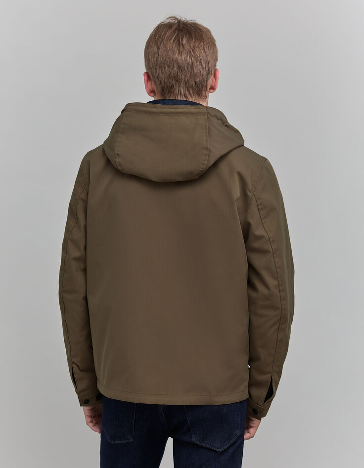 Blouson r&eacute;versible bleu navy et kaki Homme-5