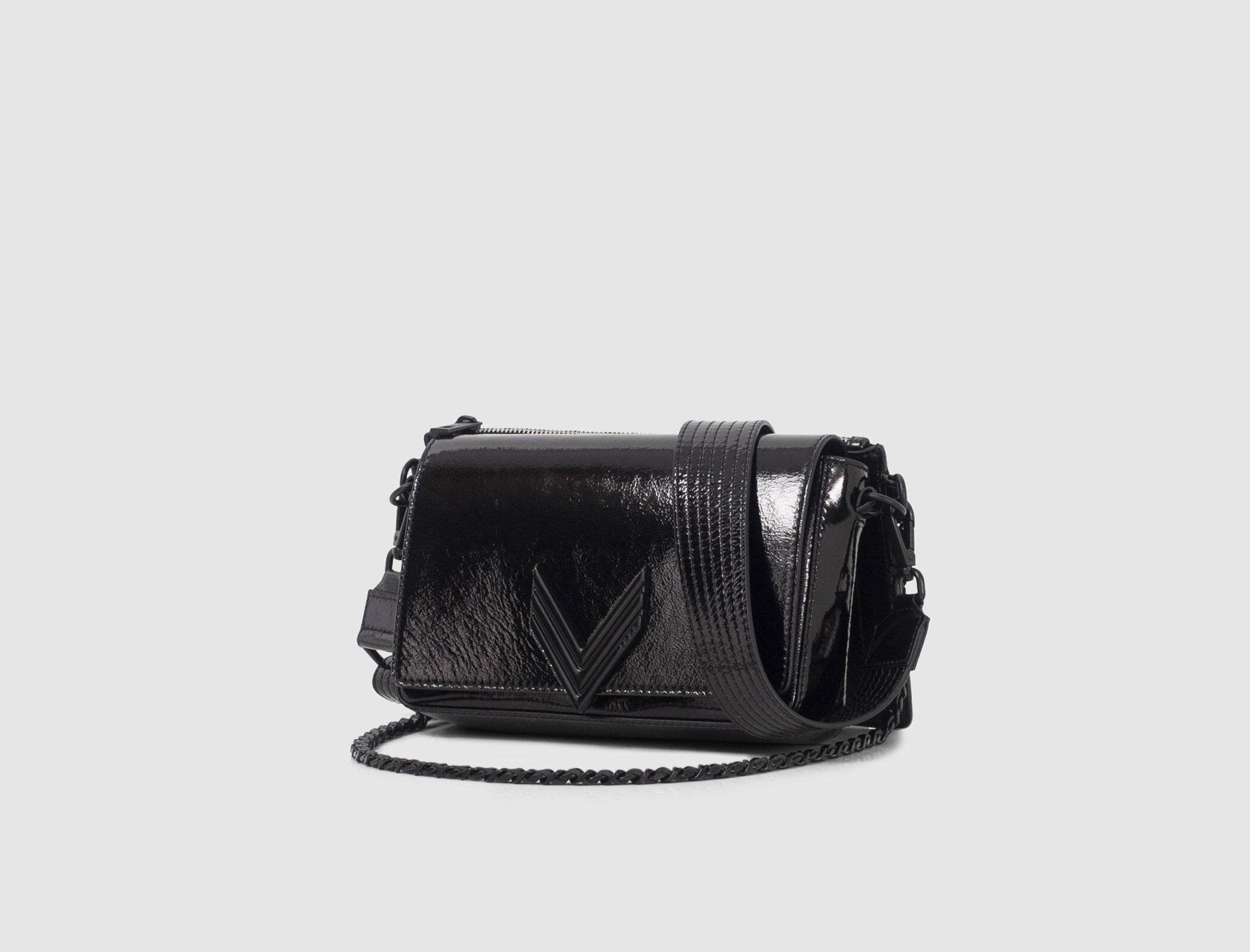 Le 111 CENTRAL PARK noir cuir verni Femme IKKS