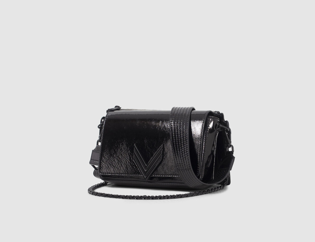 Women’s black patent leather 111 CENTRAL PARK bag-2