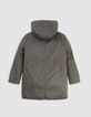 Parka 4-en-1 kaki, doudoune réversible et gilet fille-2