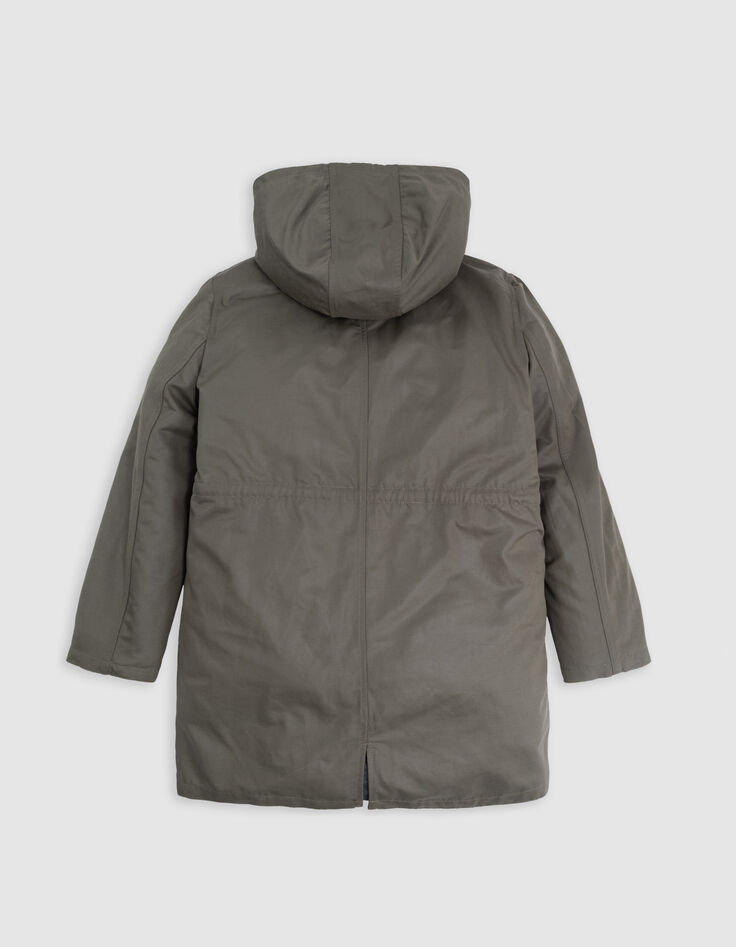Parka 4-en-1 kaki, doudoune réversible et gilet fille-2 Parka 4-en-1 kaki, doudoune réversible et gilet fille-2