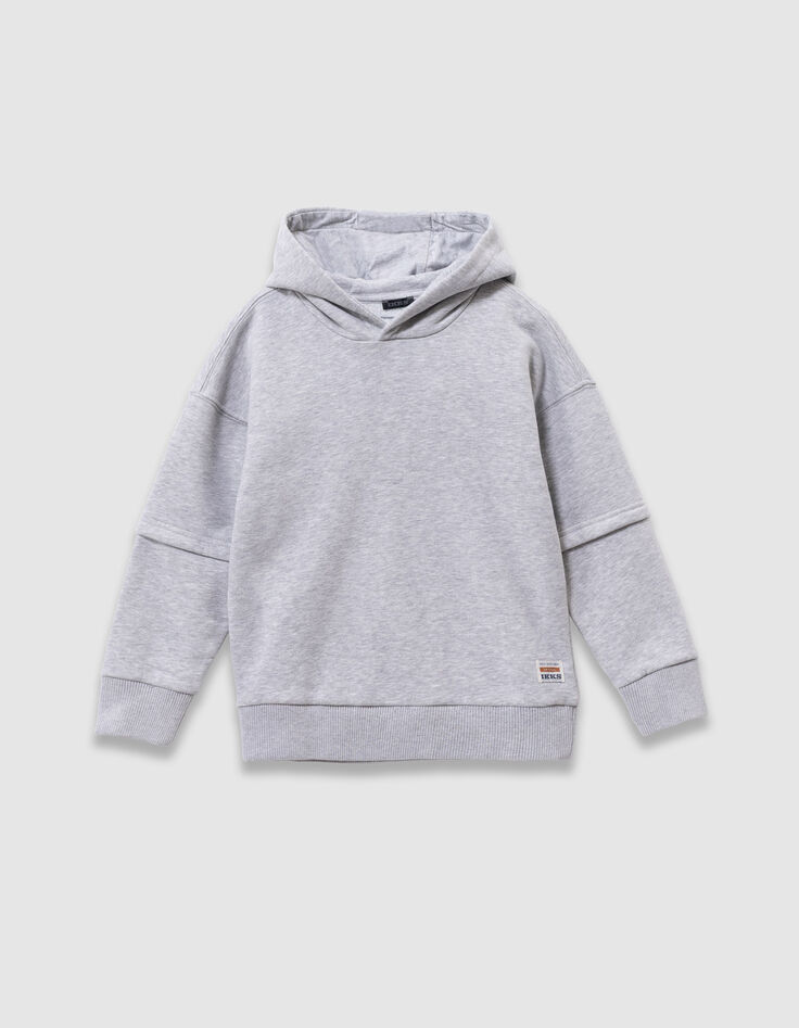 Boys’ grey hoodie with XL image on back-3