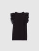 Robe noire volants tulle fille-3
