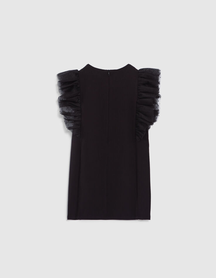 Robe noire volants tulle fille-3