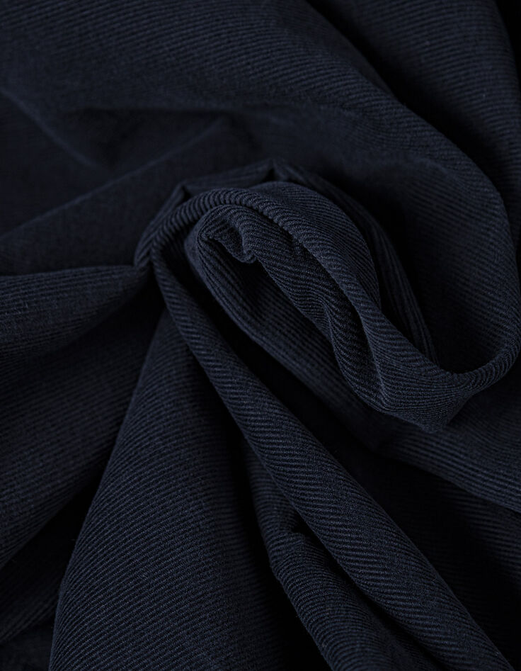 Chemise regular marine coton bio velours milleraies Homme-7