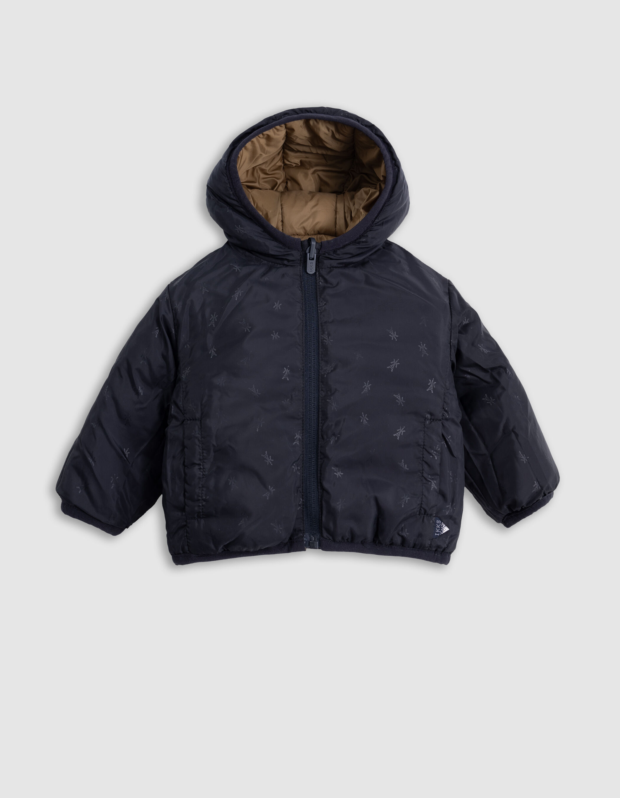 Doudoune reversible camel et marine bebe garcon IKKS