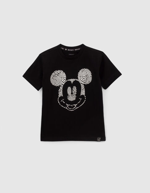 Camiseta negra Mickey damero IKKS - MICKEY niño