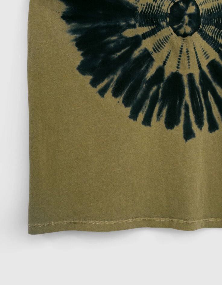 Hellkhaki Tie-Dye-Herren-T-Shirt-3