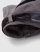 Pantalón gris fluido LYOCELL® cinturón terciopelo niña-6