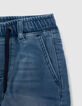 Boys’ comfy denim Bermuda shorts with elasticated waist-5