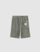 Khaki Jungenbermudas aus Frottee-7