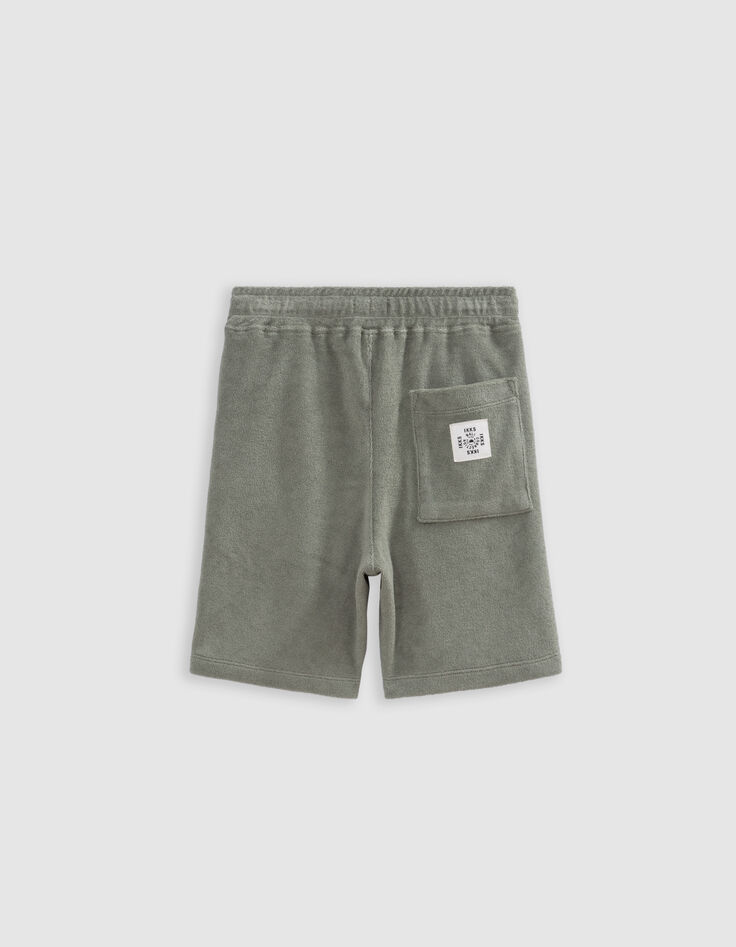 Khaki Jungenbermudas aus Frottee-7