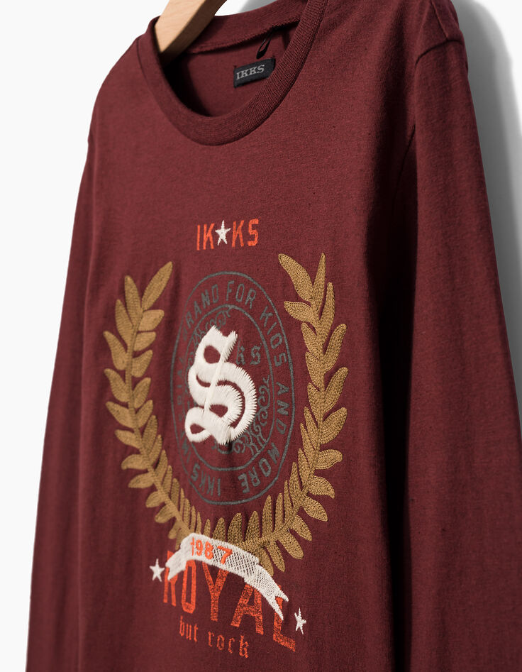 T-shirt pruimkleur jongens -2
