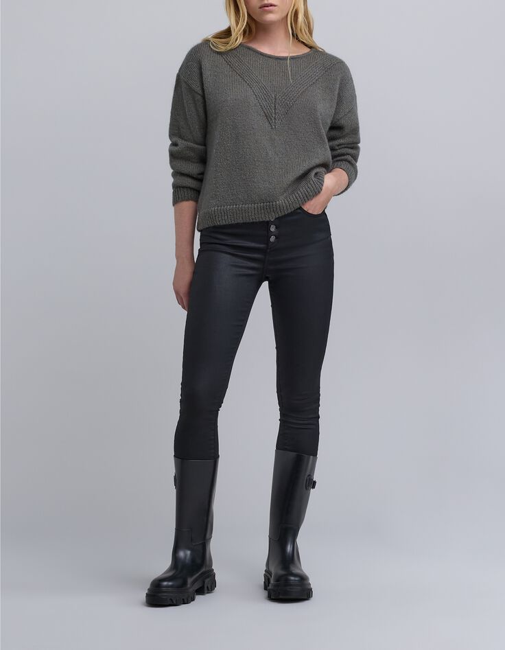 Jersey militar de punto chevron para mujer-1