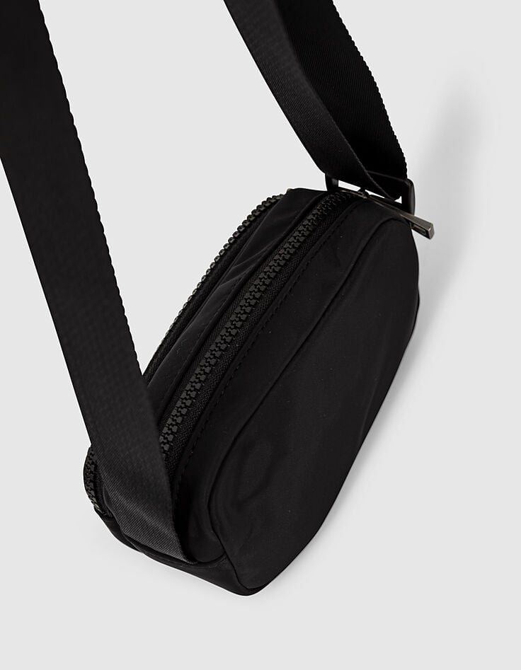 Sac banane 2 en 1 noir avec porte-monnaie fille-3