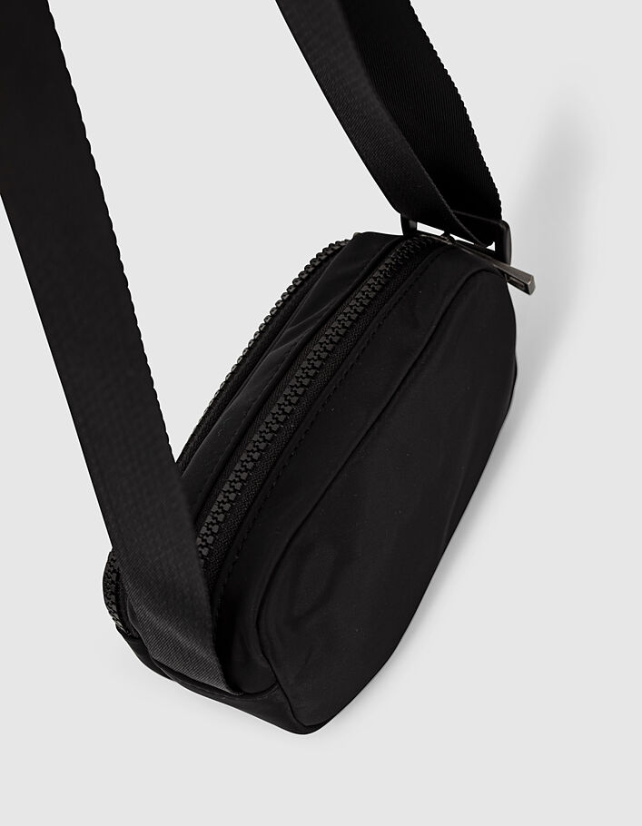 Schwarze 2-in-1-Mädchenhüfttasche mit Geldbeutel - IKKS