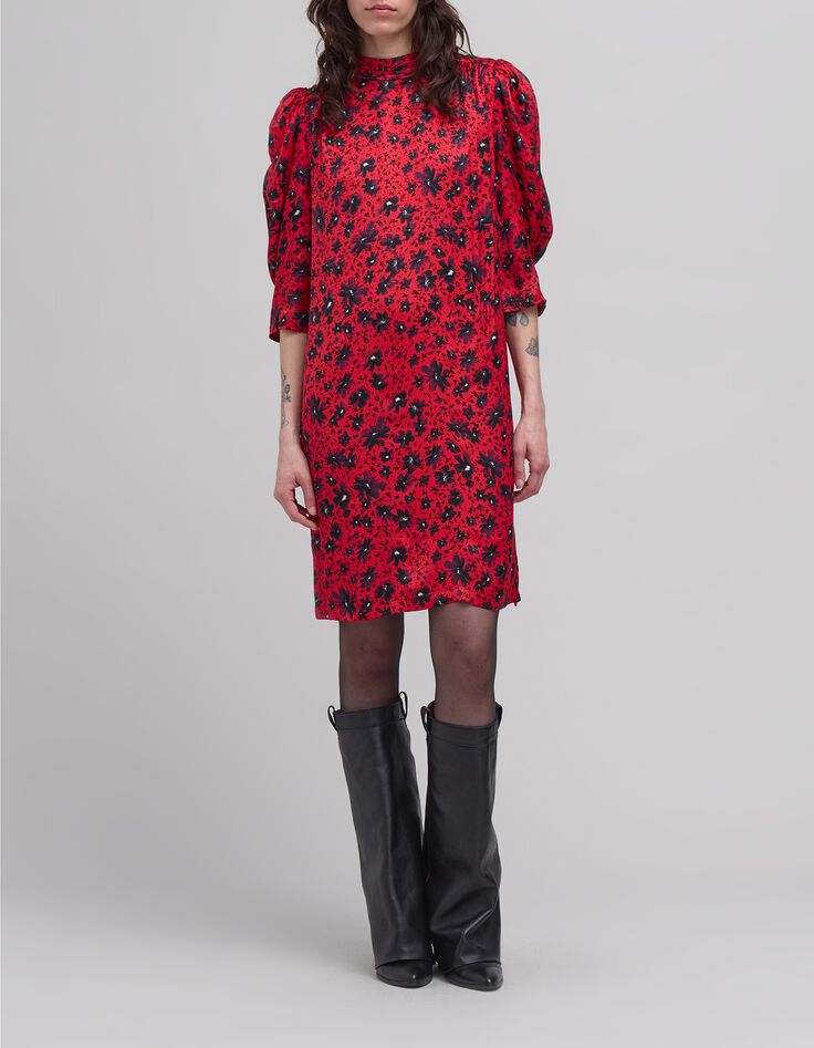 Vestido de mujer con estampado floral-4 Vestido de mujer con estampado floral-4