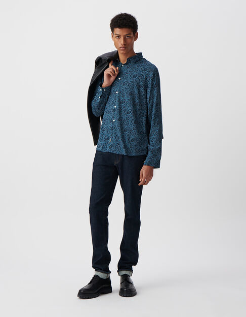 Chemise REGULAR orage LENZING™ ECOVERO™ fleurs Homme - IKKS