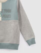 Sweater in grijs, groen, ecru rubber visuals jongens-5